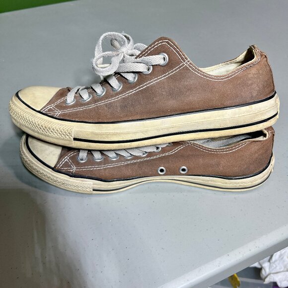 Converse Brown Low Tops - Men's 9 - Women's 11 - Picture 3 of 6